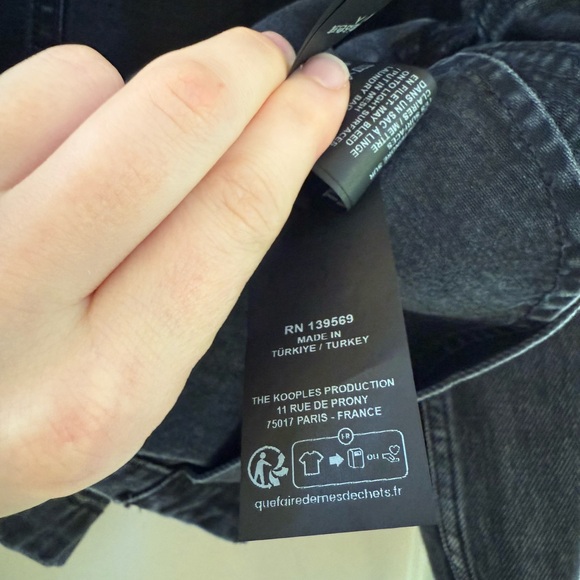 The Kooples GREY DENIM OFFICER-STYLE JACKET Size 1 aka S - Picture 11 of 16